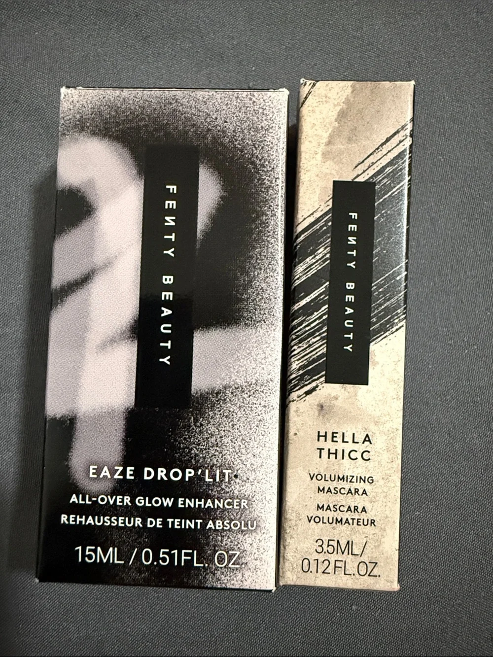 Fenty Beauty Eaze Drop'l It All-Over Glow Enhancer & Hella Thicc Mascara - Black